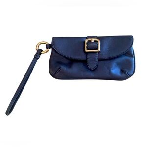Vintage 90's Y2K DKNY Blue Wristlet Buckle Women's Small Purse Bag Grunge